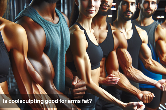 Before and after images of CoolSculpting results on arms