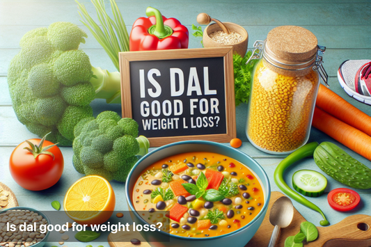 Colorful ingredients and dal dish questioning if dal is good for weight loss.