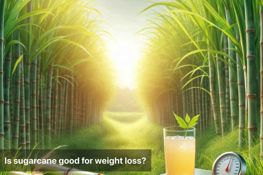 Refreshing sugarcane juice in a healthy environment promoting weight loss