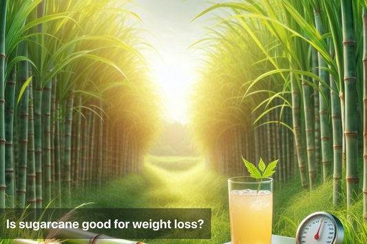 Refreshing sugarcane juice in a healthy environment promoting weight loss