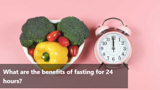 Benefits of 24-Hour Fasting – Bowl of Vegetables and Pink Clock Representing Healthy Eating and Time-Restricted Fasting