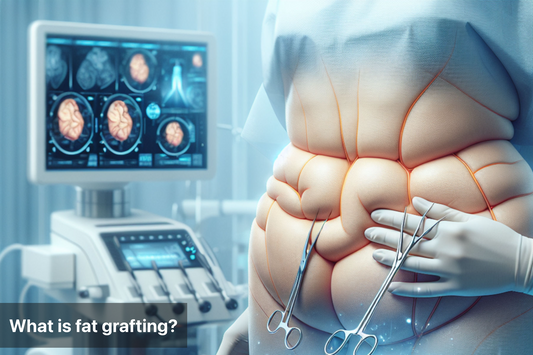 Fat grafting procedure with medical equipment and body fat