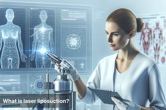 Expert discussing laser liposuction technology and treatment