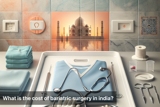Bariatric surgery setup with Taj Mahal backdrop in India