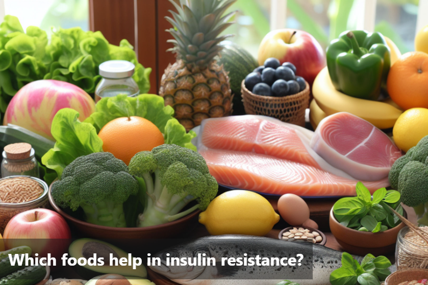 Assorted foods helpful for managing insulin resistance