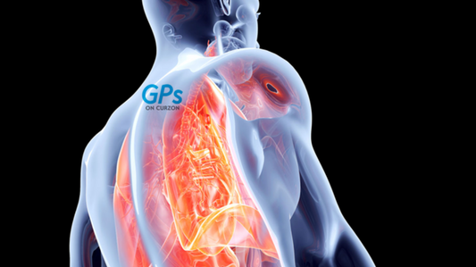 Illustration of inflammation in human anatomy highlighting affected areas