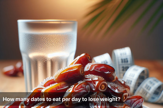 Dates and a glass of water with measuring tape for weight loss