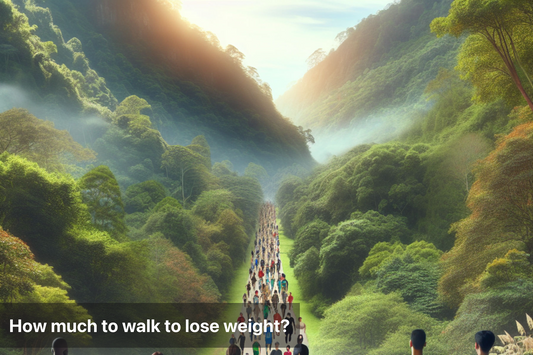 A scenic view of people walking in nature, focused on fitness and weight loss.