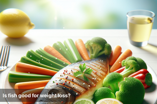 Healthy fish dish with vegetables for weight loss benefits