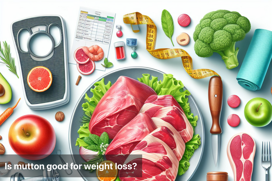 Healthy ingredients with mutton and vegetables for weight loss