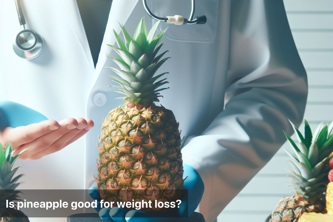 Doctor holding a pineapple, exploring its weight loss benefits