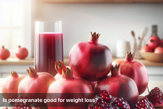 Fresh pomegranates and juice promoting weight loss benefits