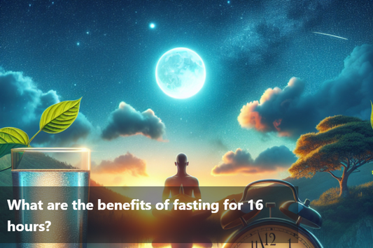 Person meditating at sunset, symbolizing 16-hour fasting benefits.