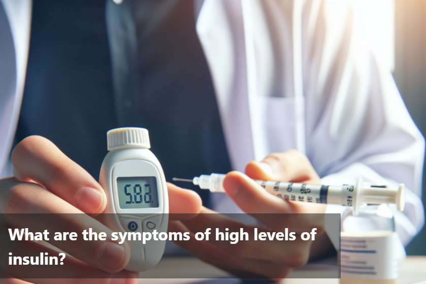 Doctor demonstrating insulin monitoring and symptoms awareness for high insulin levels