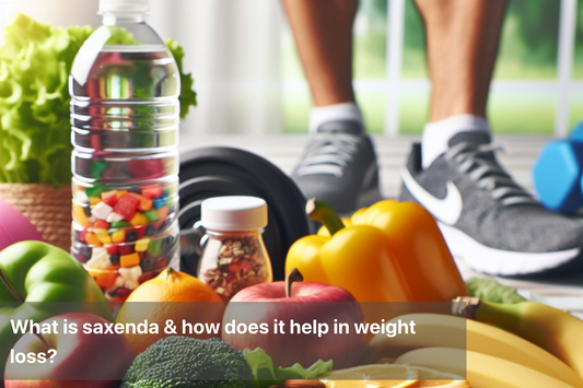 Healthy lifestyle items supporting Saxenda weight loss journey